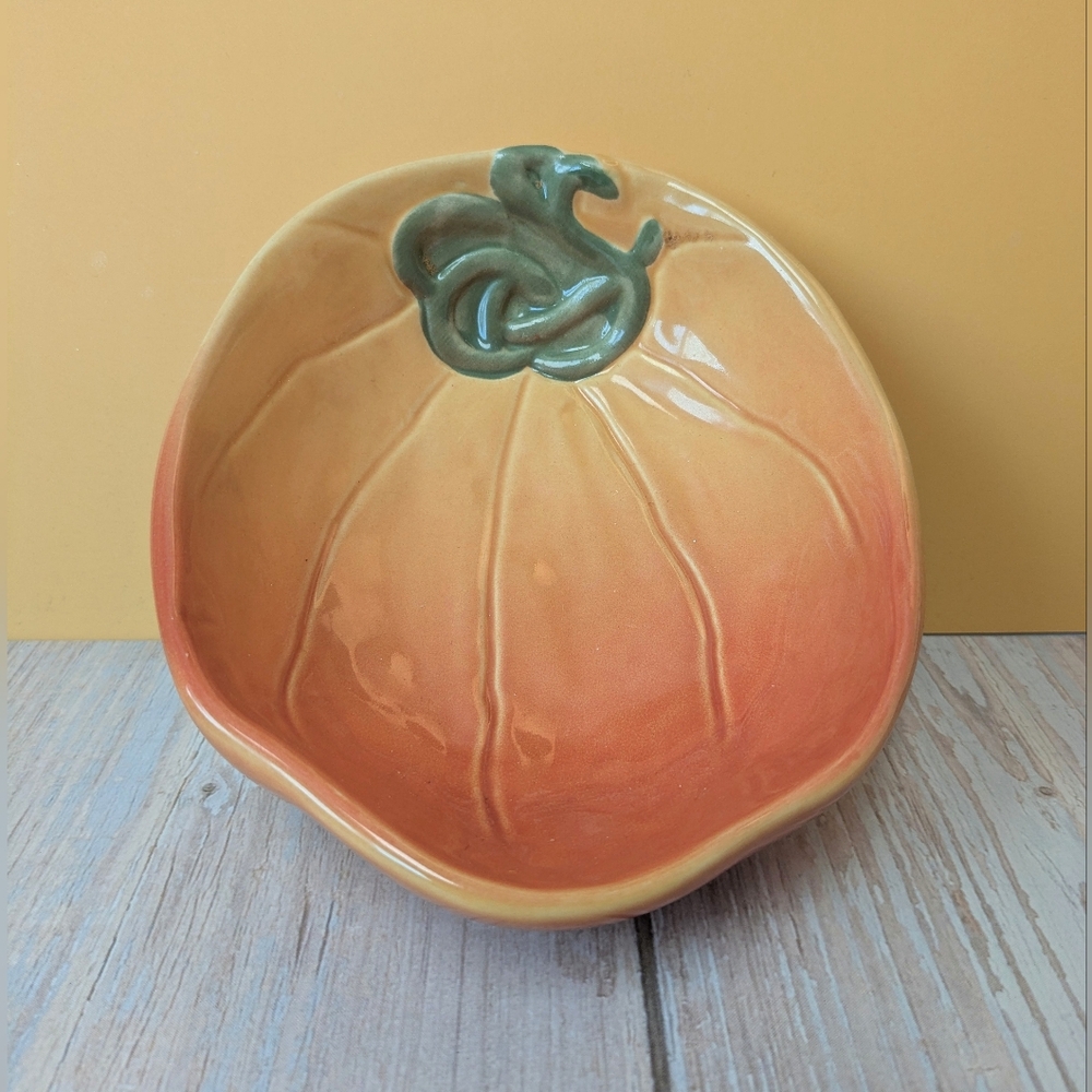 Williams Sonoma Pumpkin Candy Dip Dish Fall Decor